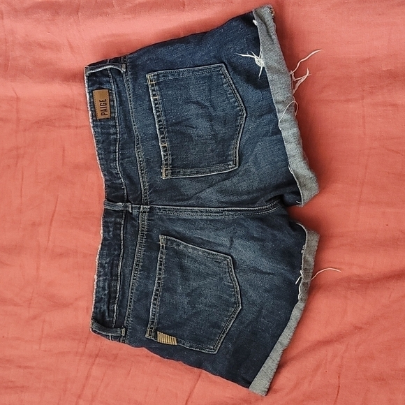 Paige Mid-Rise Cuffed Raw Hem Jimmy Jimmy Jean Shorts - Picture 5 of 6